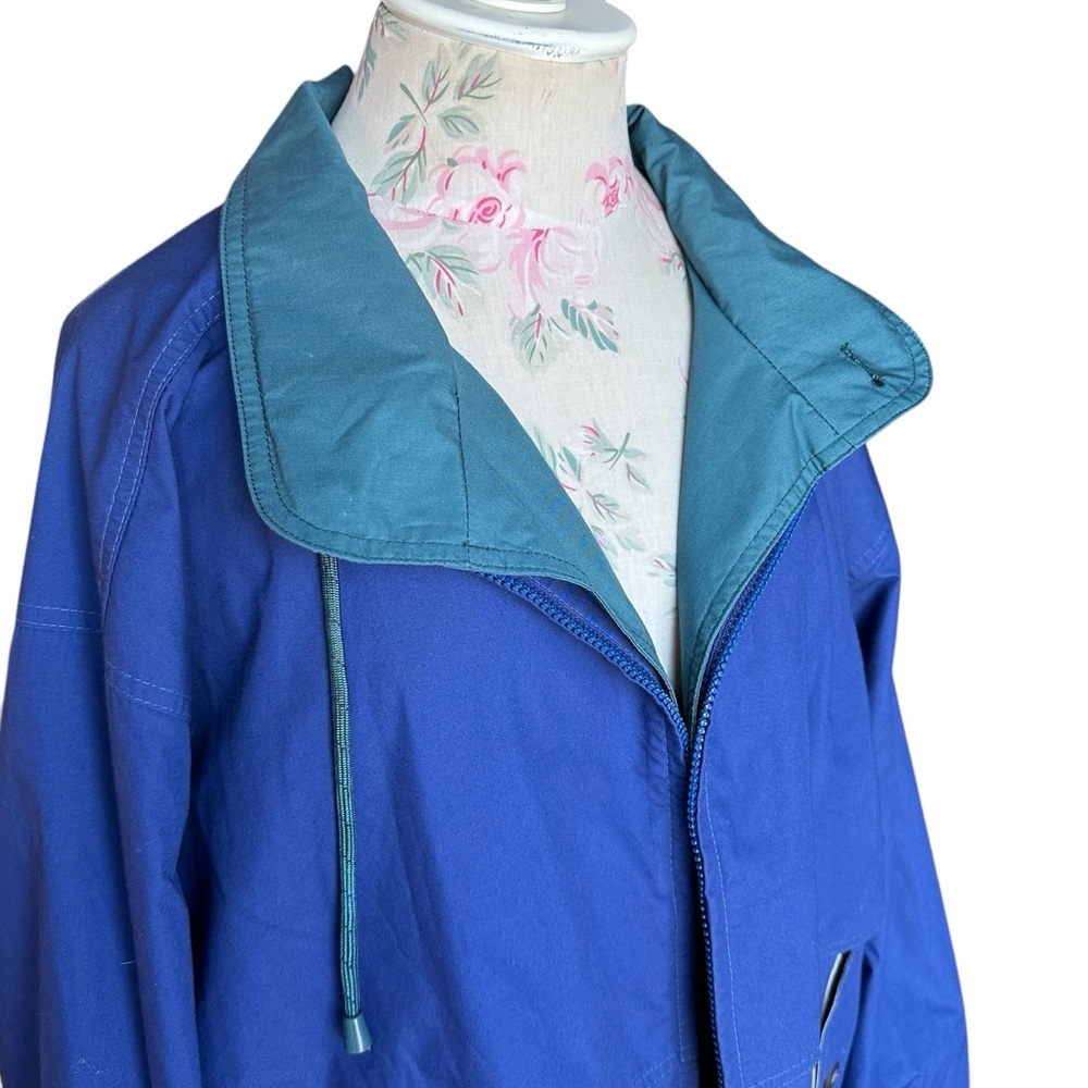 London Fog Windbreaker Jacket Men XL Blue Collared Full Zip Long Sleeve Casual - Picture 5 of 16